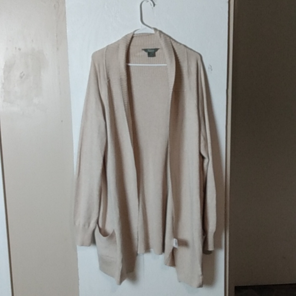 Natural reflections XXL tan cardigan
